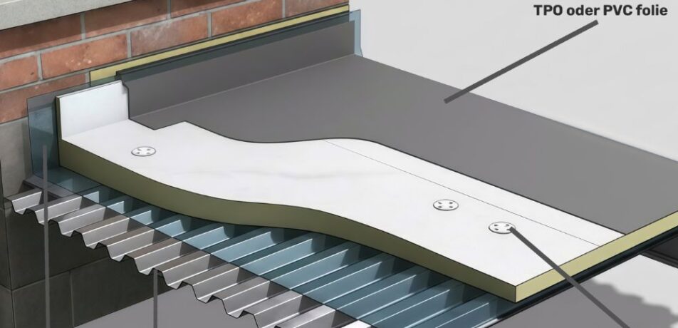 Flachdach sanieren: Aufbau, Gefälle und Abdichtung