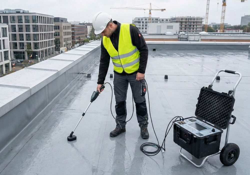 Leckortung am Flachdach: Methoden einfach erklärt